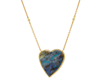 Boulder Opal Heart Necklace