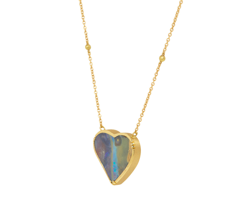 Brooke Gregson Boulder Opal Heart Necklace Side