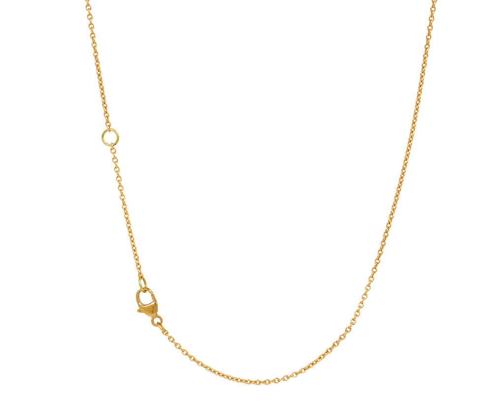 Brooke Gregson Triple Orbit Sapphire Halo Pendant Necklace - closure