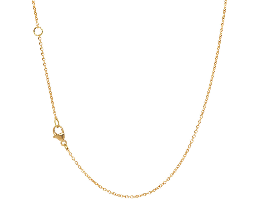 Teardrop Emerald Engraved Necklace