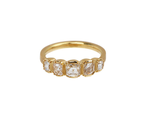 Five Diamond Bezel Ring