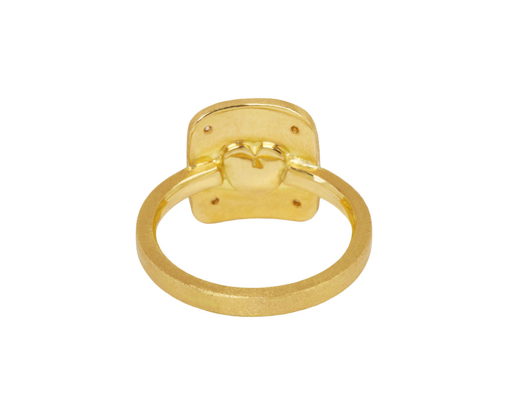 Tourmaline Heart Fern Leaf Ring