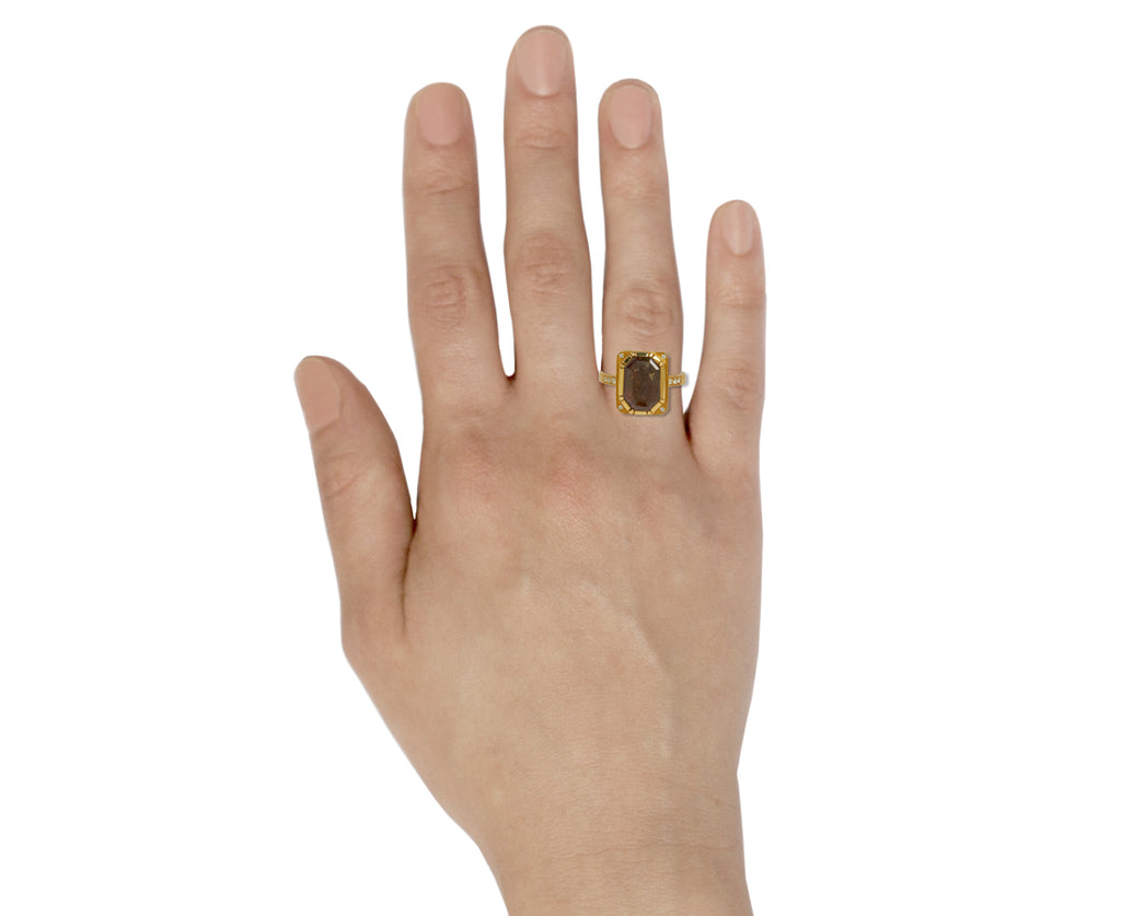 Brooke Gregson Geometric Raw Diamond Ring - profile