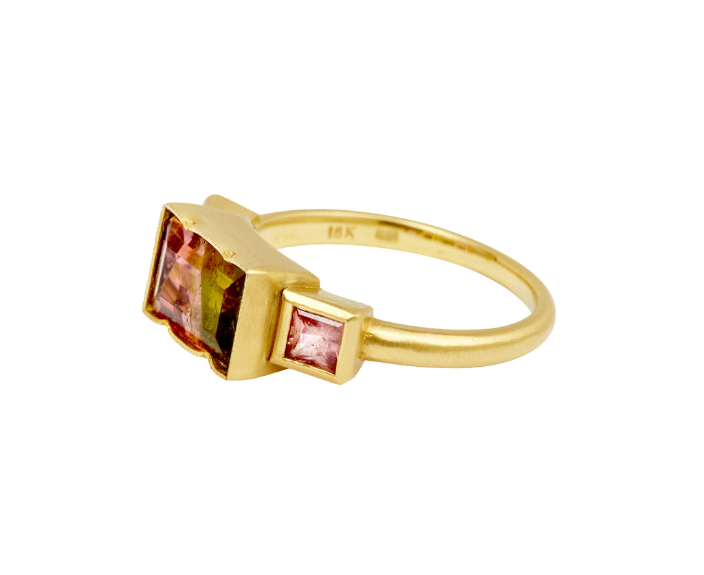 Brooke Gregson Tourmaline and Sapphire Hoffman Ring - side
