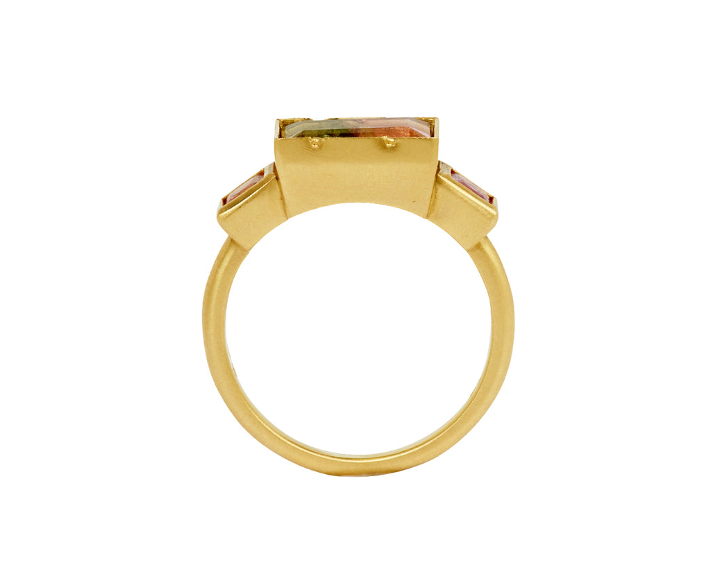 Brooke Gregson Tourmaline and Sapphire Hoffman Ring - top down