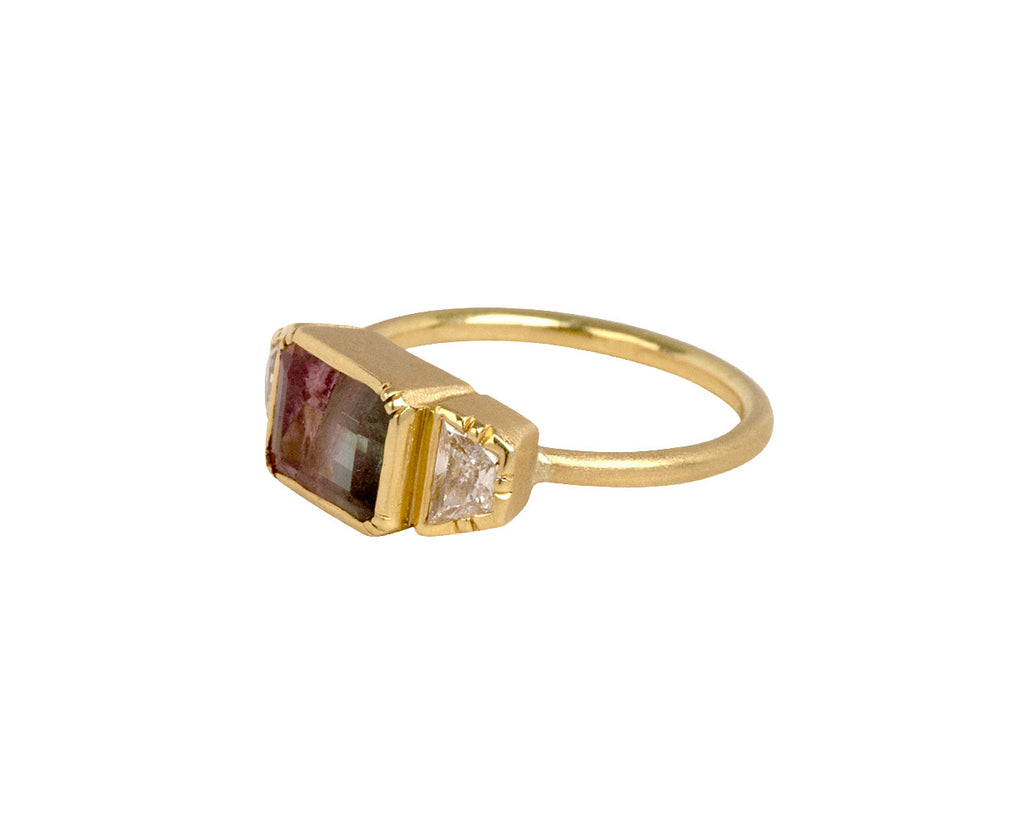 Brooke Gregson Bi-Color Tourmaline and Diamond Harmony Ring Side View