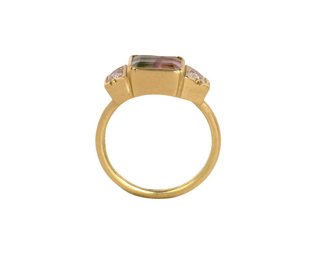 Brooke Gregson Bi-Color Tourmaline and Diamond Harmony Ring Top