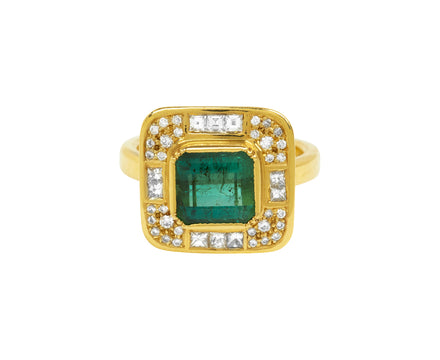 Brooke Gregson Mondrian Emerald Diamond Ring