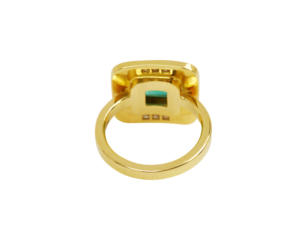 Mondrian Emerald Diamond Ring