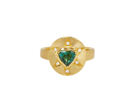 Brooke Gregson Mandala Heart Tourmaline and Diamond Ring