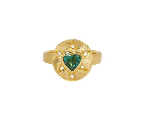 Brooke Gregson Mandala Heart Tourmaline and Diamond Ring