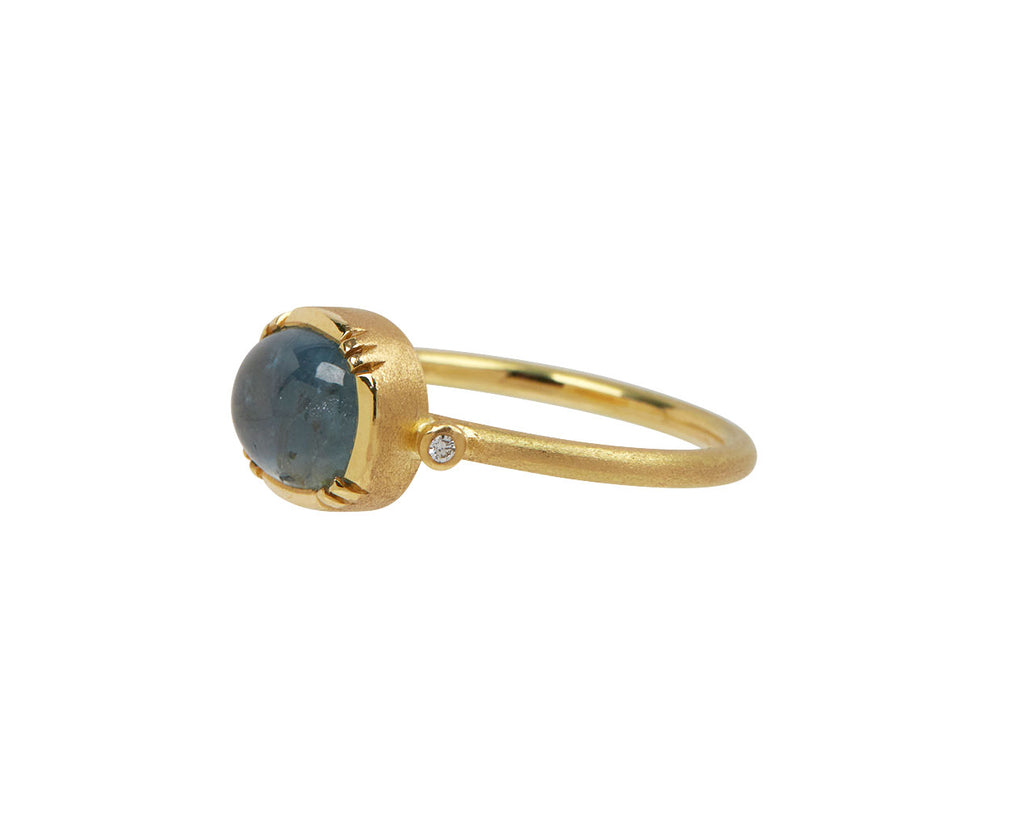 Blue Sapphire Orbit Ring