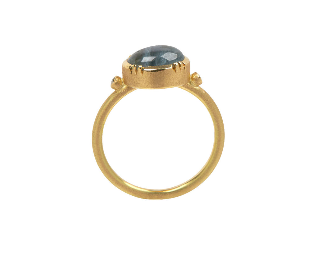 Blue Sapphire Orbit Ring