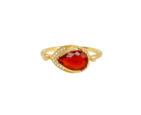 Brooke Gregson Fire Opal Teardrop Orbit Ring