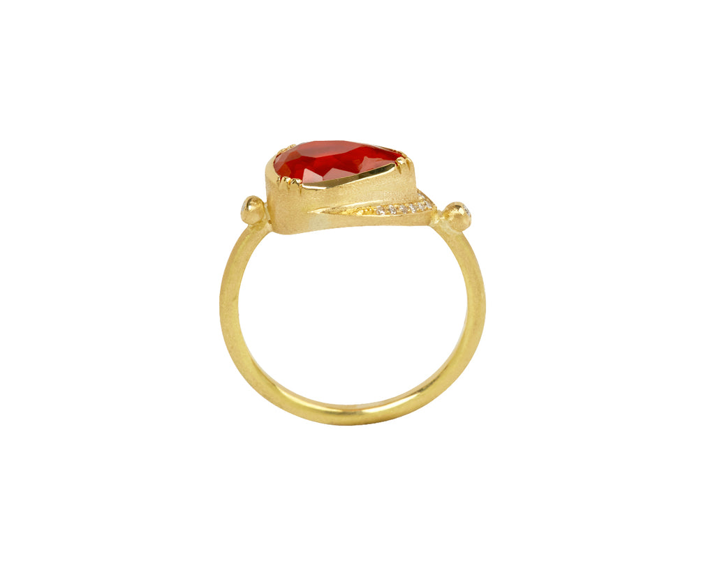 Brooke Gregson Fire Opal Teardrop Orbit Ring - Top Down