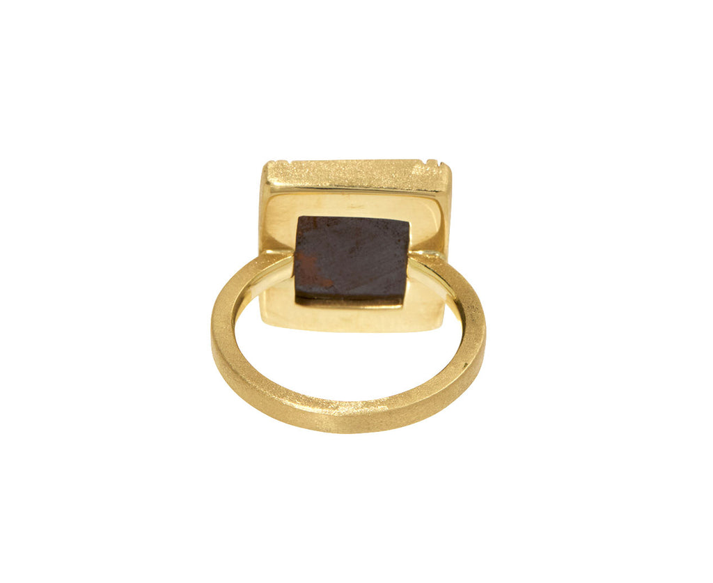 Square Opal and Diamond Ring