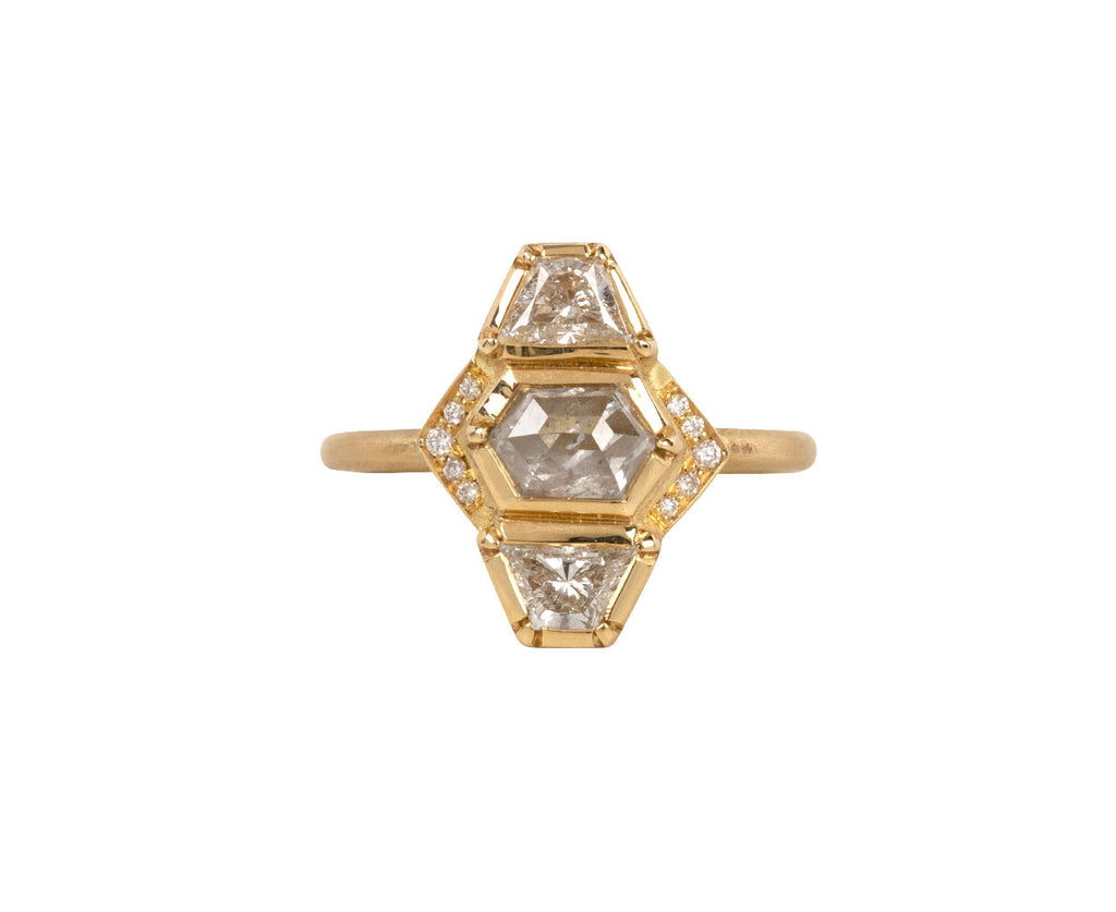 Diamond Talisman Shield Ring