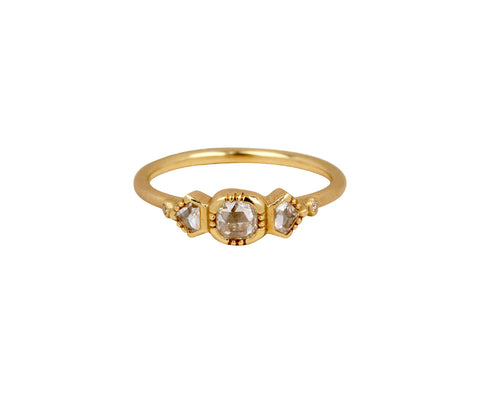 Triple Diamond Geo Ring
