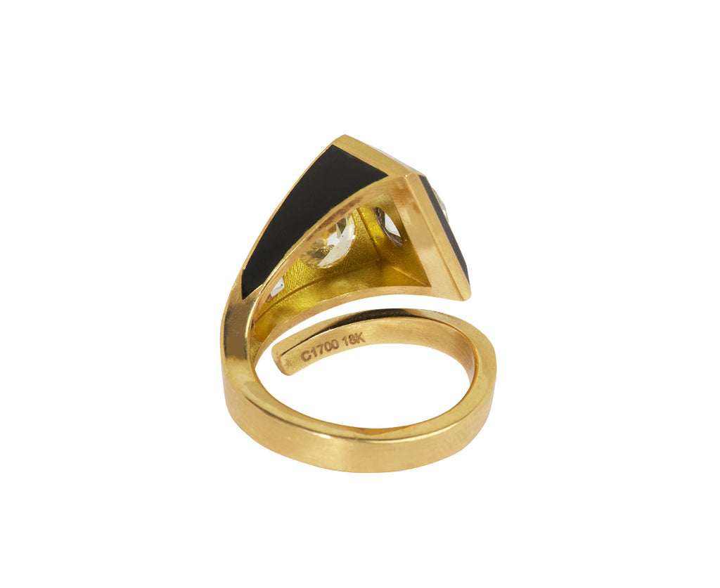 Diamond Luck & Strength Horseshoe Nail Ring