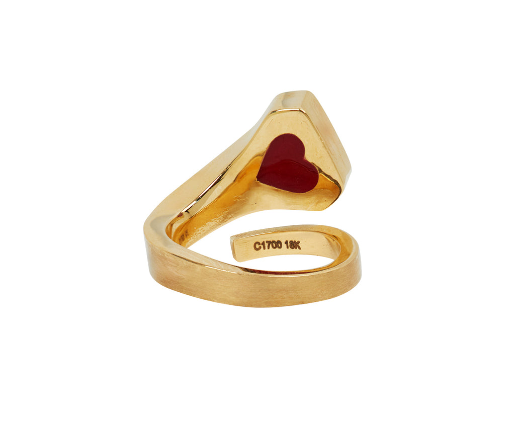 Emerald Luck & Strength Horseshoe Nail Ring