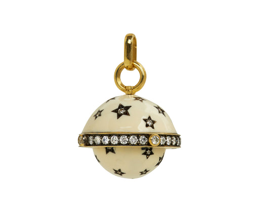 Kismet Diamond & Enamel Secret Talisman Orb Pendant ONLY