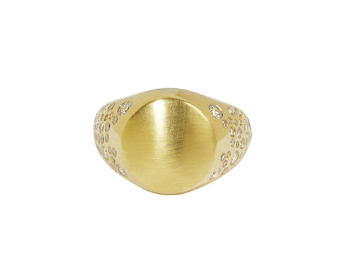Sands of Destiny Diamond Signet Ring