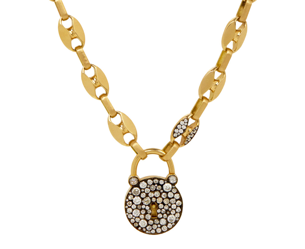 Square Peg in a Round Hole Diamond Padlock Pendant ONLY