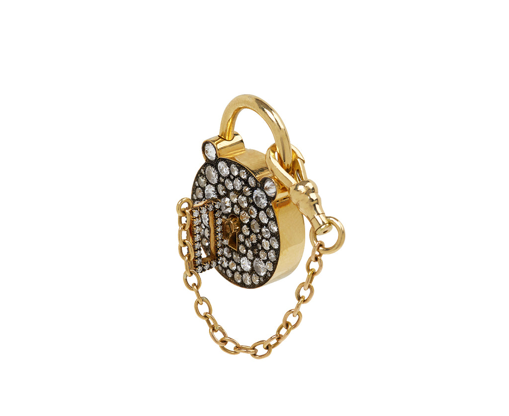 Square Peg in a Round Hole Diamond Padlock Pendant ONLY