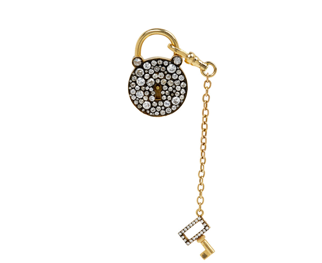 Square Peg in a Round Hole Diamond Padlock Pendant ONLY
