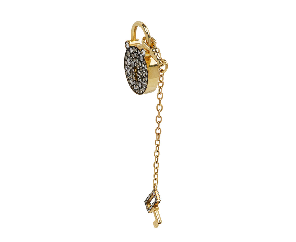 Square Peg in a Round Hole Diamond Padlock Pendant ONLY