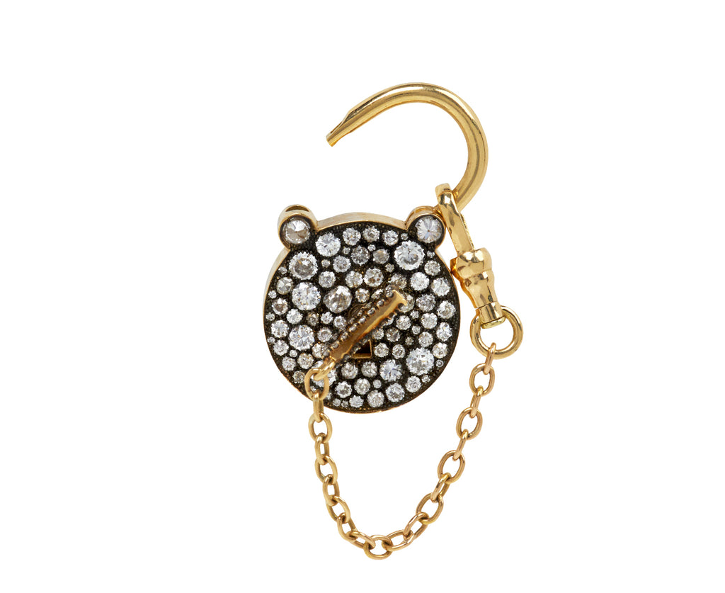 Square Peg in a Round Hole Diamond Padlock Pendant ONLY