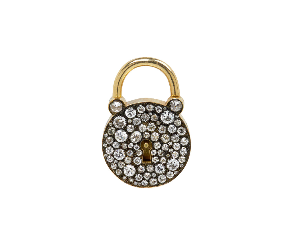 Square Peg in a Round Hole Diamond Padlock Pendant ONLY