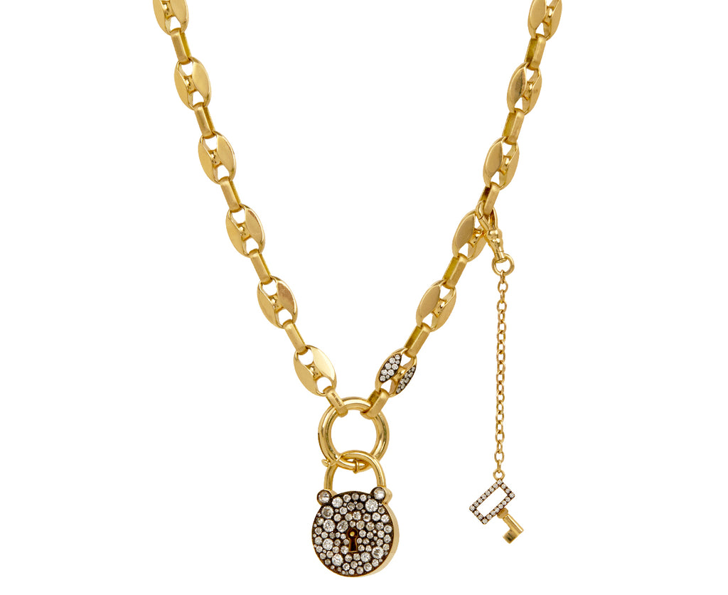 Square Peg in a Round Hole Diamond Padlock Pendant ONLY