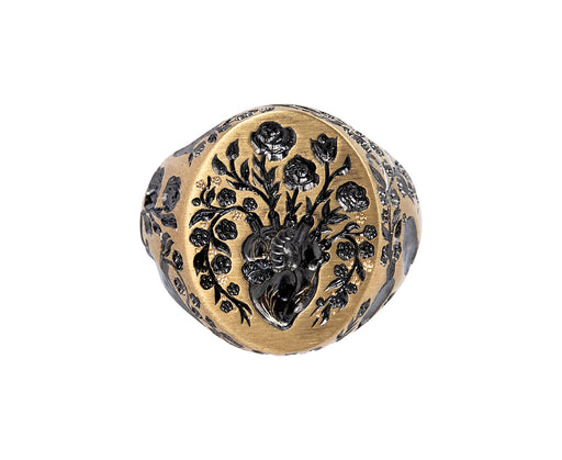 Heavyweight Golden Heart Ring
