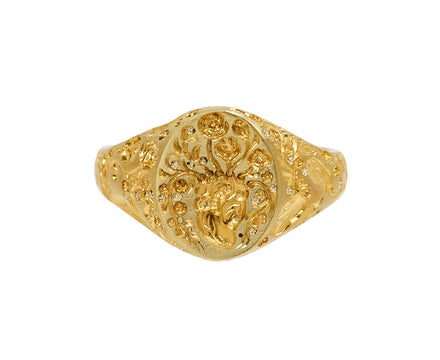 All Gold Mini Classic Heart Signet Ring