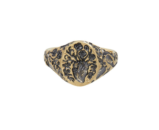 Mini Golden Heart Ring