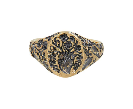 Mini Golden Heart Ring