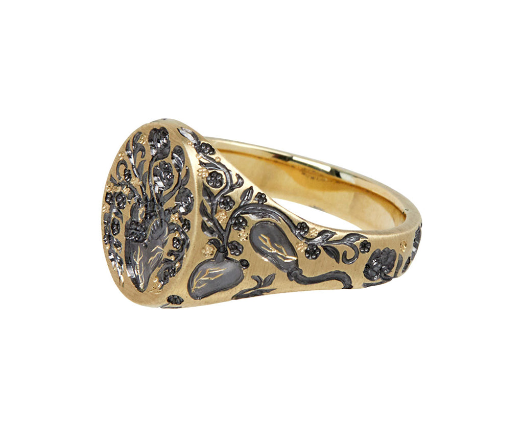 Mini Golden Heart Ring
