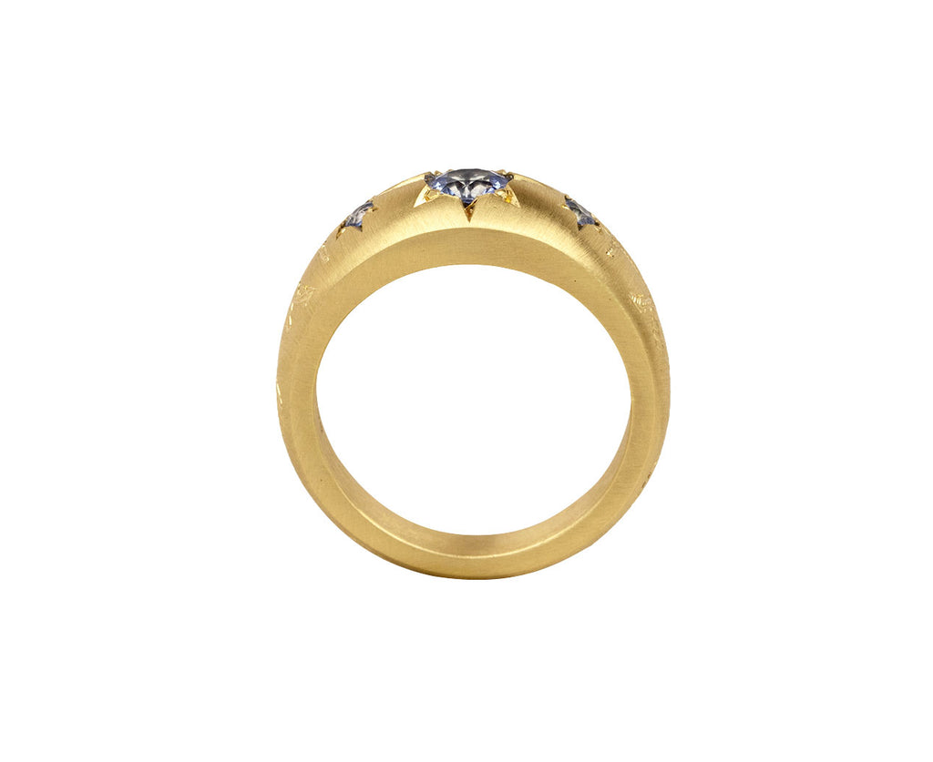 Blue Sapphire Anchored Forever Ring