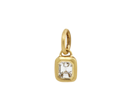 Small Emerald Cut Diamond Window to the Soul Charm Pendant ONLY