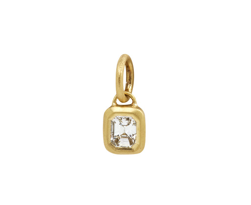 Small Emerald Cut Diamond Window to the Soul Charm Pendant ONLY