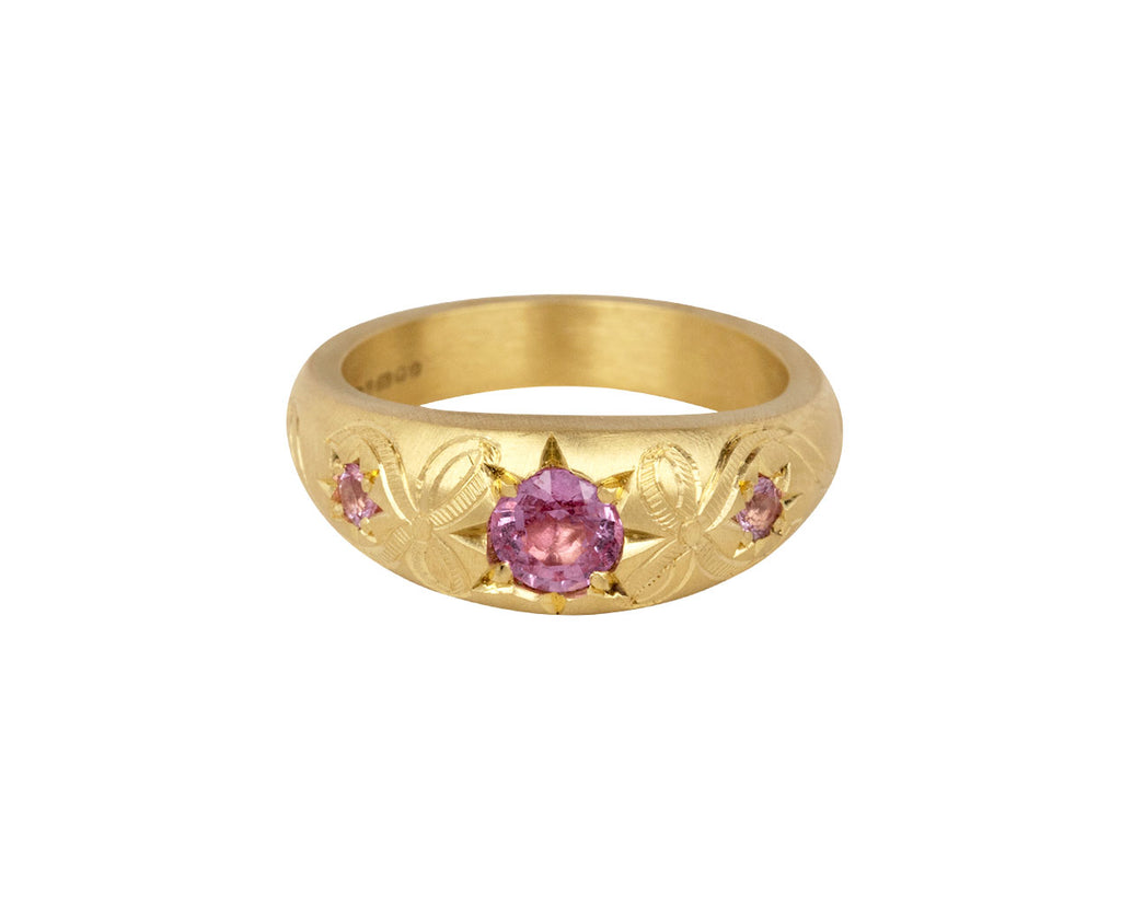 Pink Sapphire Lover's Bow Ring