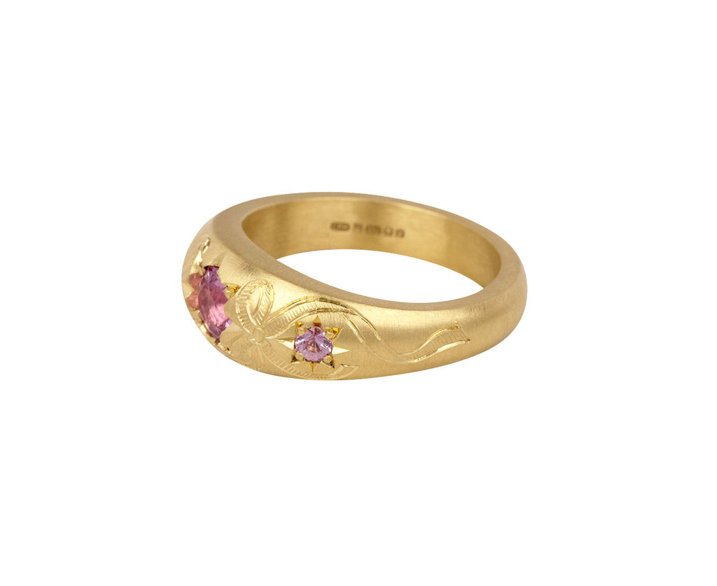 Pink Sapphire Lover's Bow Ring