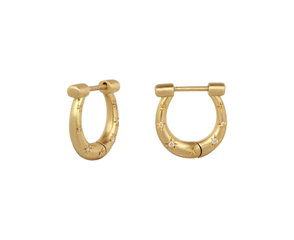 【送料&関税込】ChloAC Gold Tone Brass Earrings Long Diamond Chain Link Earrings