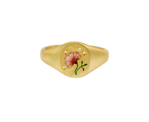 Rose and Diamond Ring
