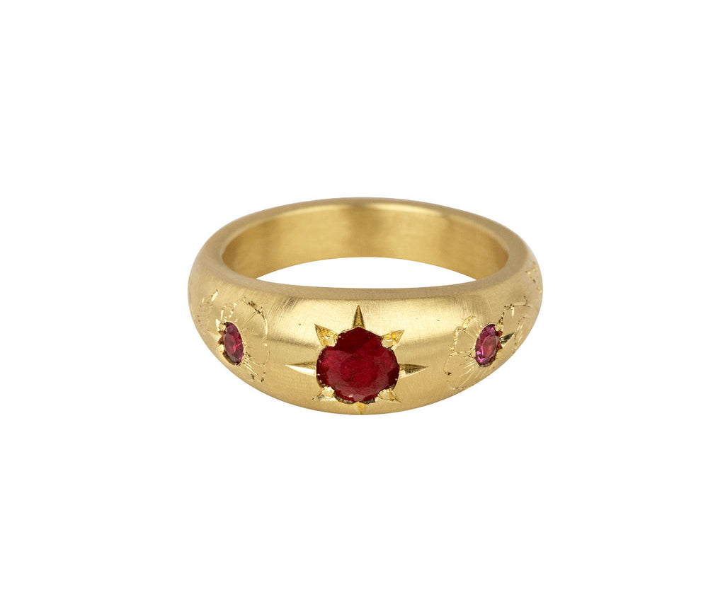 Ruby Wild Rosebud Ring