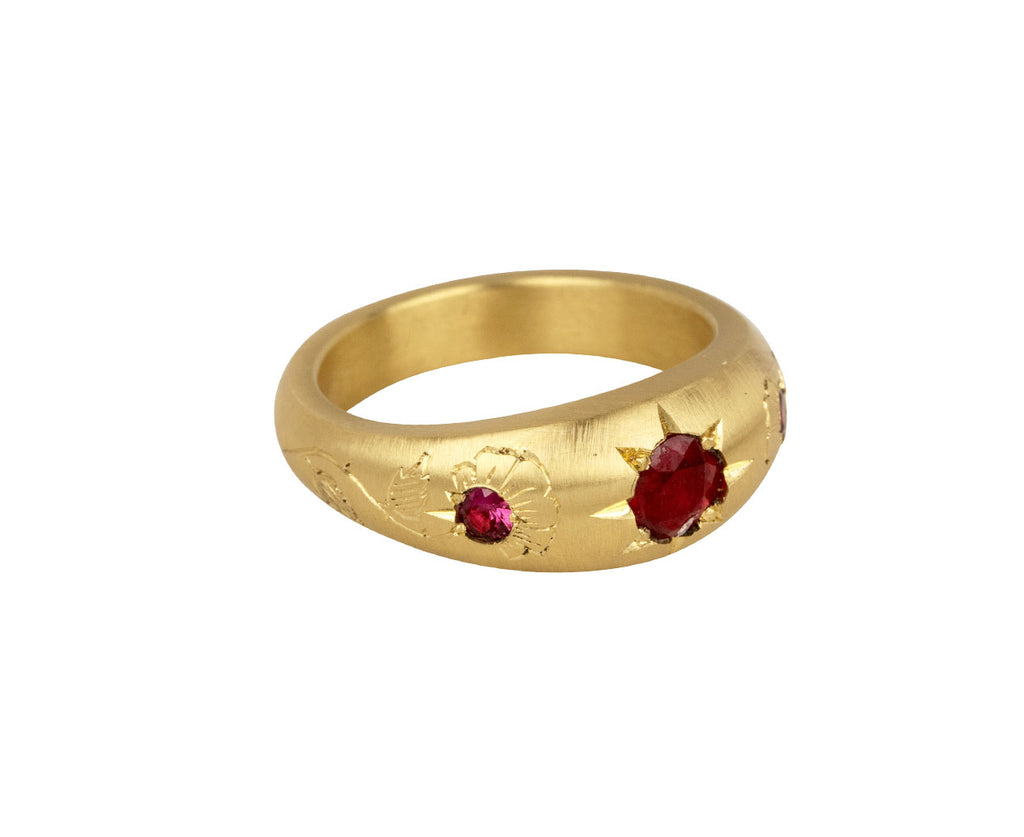 Ruby Wild Rosebud Ring