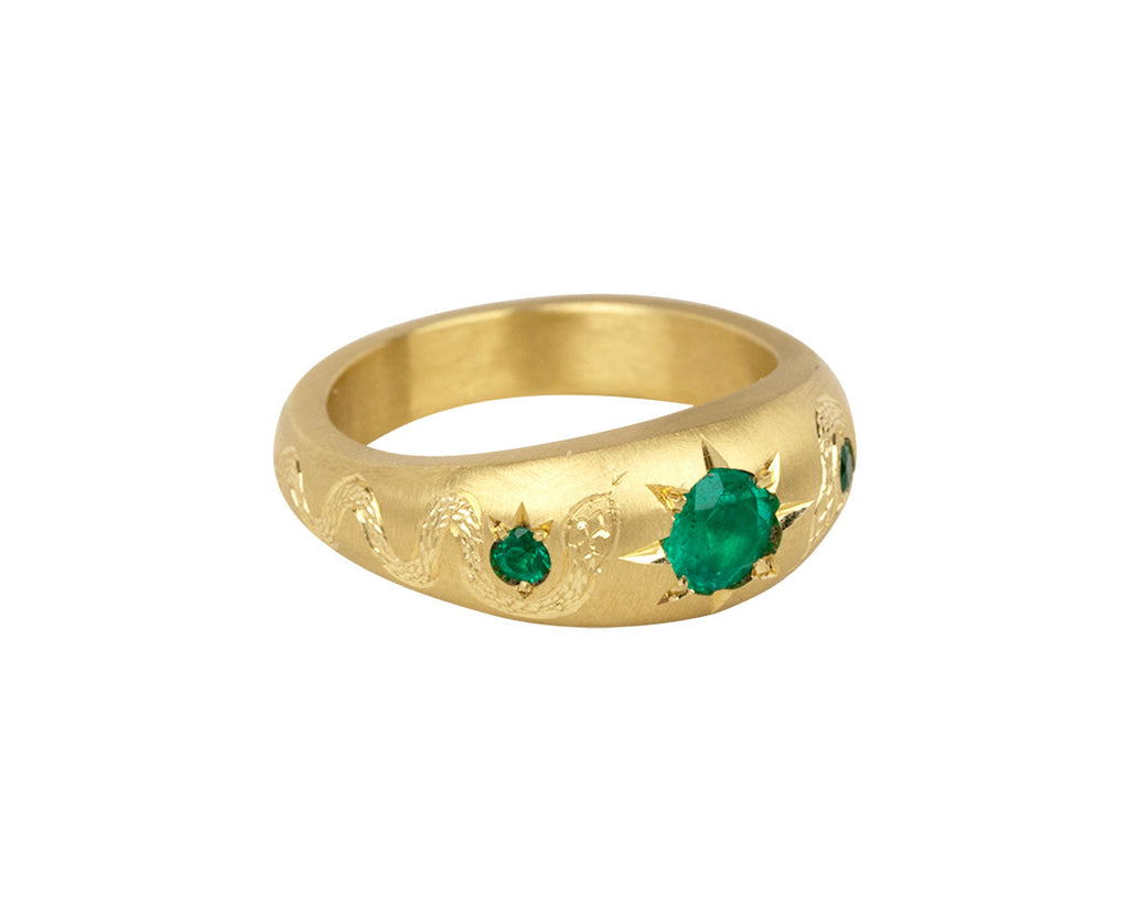Emerald Eternal Snake Ring
