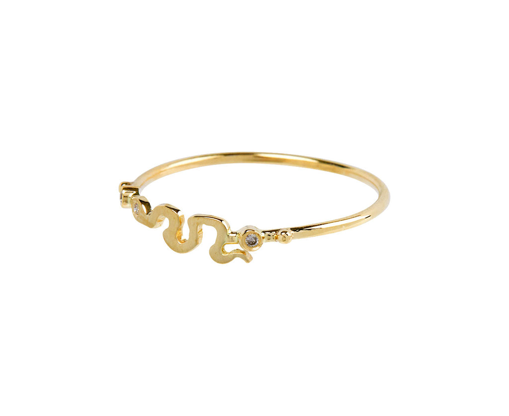 Celine Daoust Babette Snake Charm Ring Side View