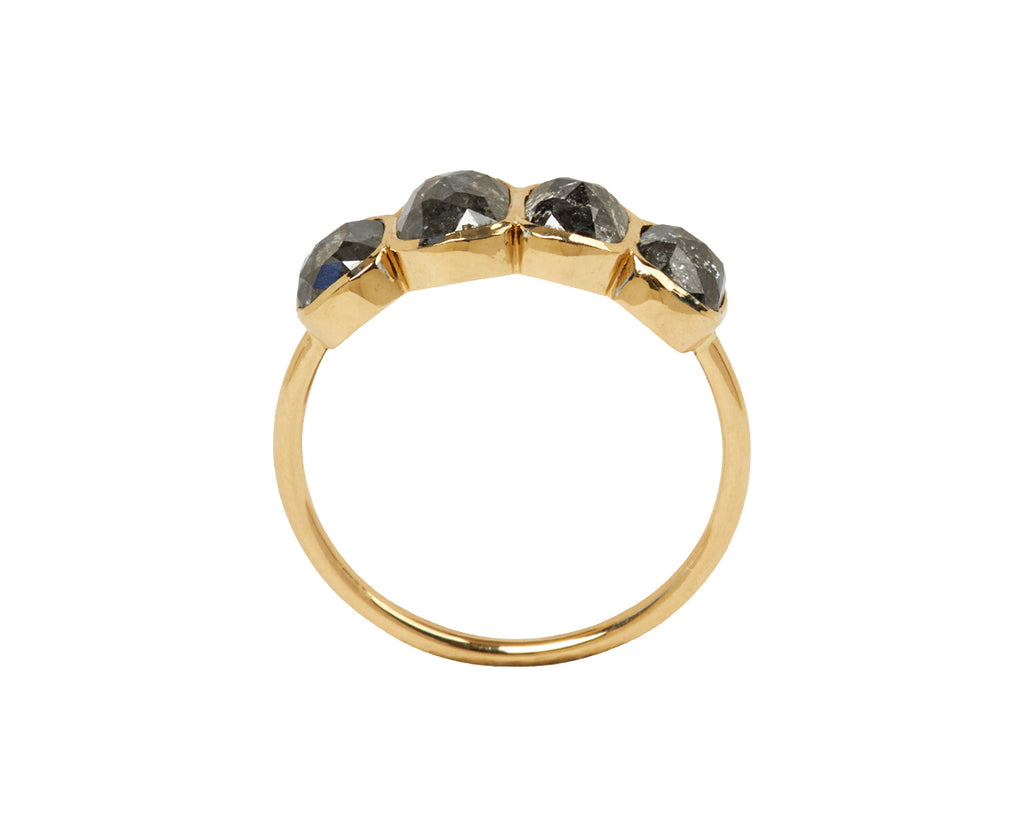 Celine Daoust Rose Cut Grey Diamond Ring - Top Down